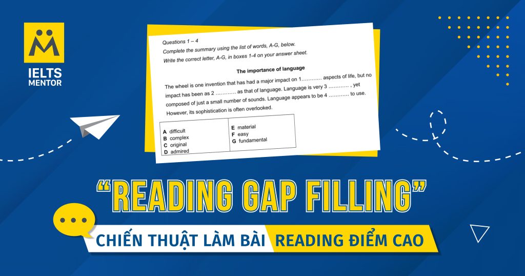 ielts mentor reading gap filling